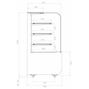 Витрина кондитерская Carboma KR70 N 0,9-1 Light (9005-0109) нейтральная - Изображение 2