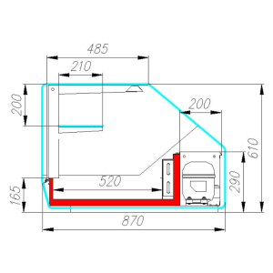 Витрина холодильная настольная Carboma АС87 SM 1,0-11 - Изображение 3