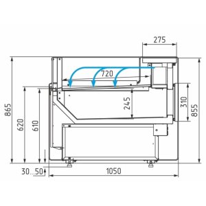 Витрина холодильная Carboma GC111 SM 0,94-2 (открытая) (1008 Темный дуб) - Изображение 4