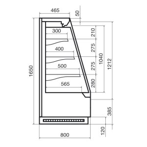 Горка холодильная Dazzl Vega 080 H160 Plug-in 250 - Изображение 3