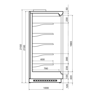 Горка холодильная Dazzl Vega 100 H210 250 фруктовая - Изображение 3