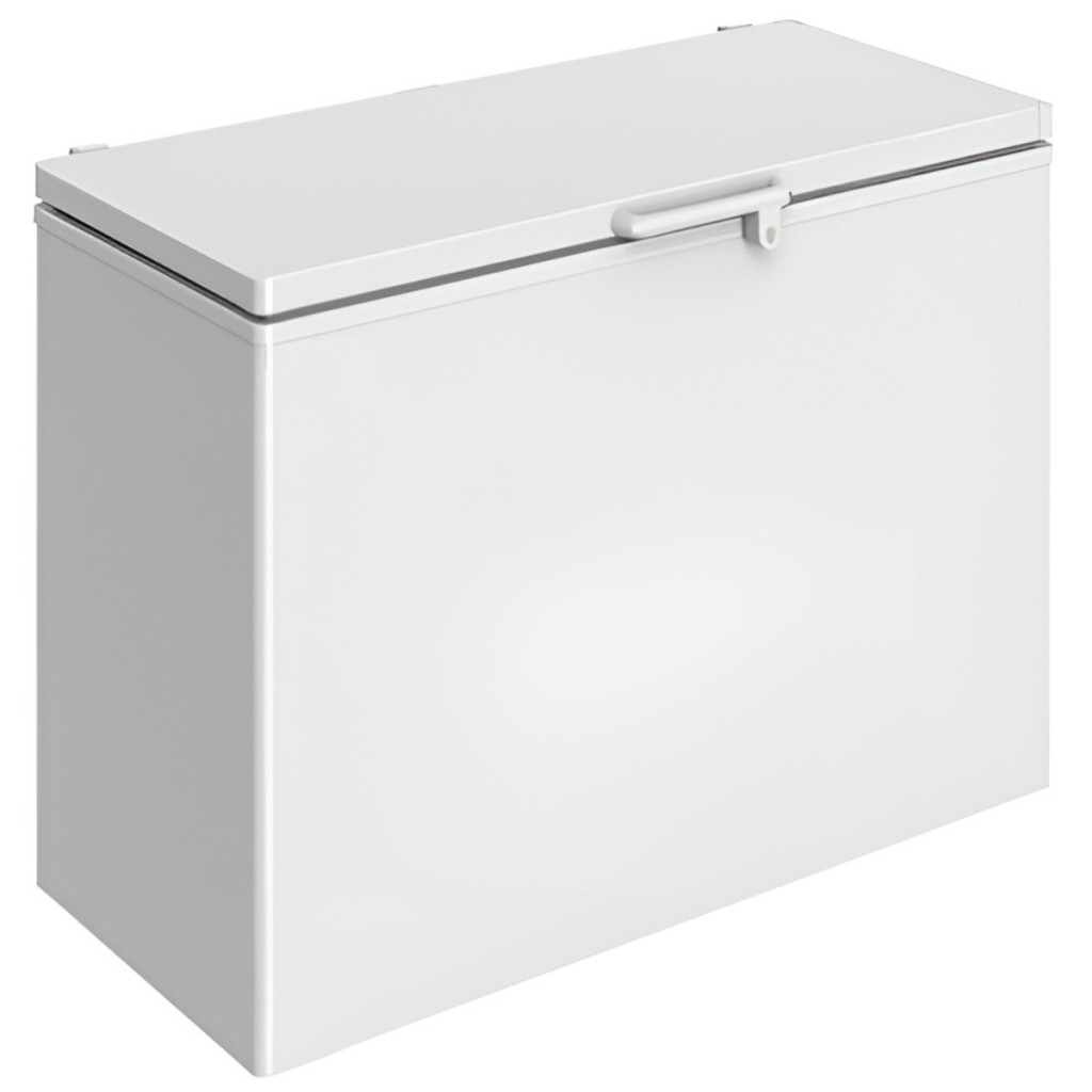 Ларь морозильный с глухой крышкой CRYSPI CF300S нерж. 1 корзина