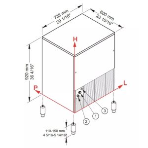 Льдогенератор Brema CB 640A HC B-QUBE (кубики) - Изображение 3