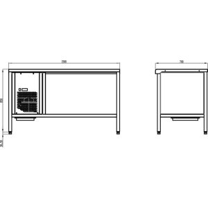 Стол с охлаждаемой поверхностью Polair TT1,5GN-G  - Изображение 2
