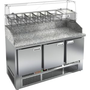 Стол холодильный для пиццы HiCold PZE3-111/SN камень