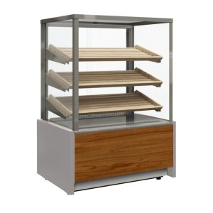 Витрина кондитерская Carboma KC70 N 0,6-1 Light Bread Паттерн (0107 Ольха) хлебная, со стеклом