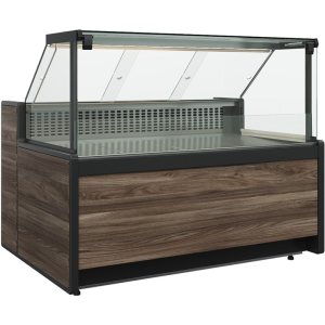 Витрина холодильная Carboma GC111 VV 2,5-1 (1008 Темный дуб) (динамика, без боковин)