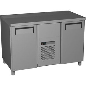 Стол холодильный среднетемпературный Carboma T70 M2-1 (2GN/NT Полюс) без борта (9006-1 корпус серый 2 двери)