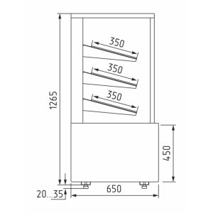 Витрина кондитерская Carboma KC70 N 1,3-2 Light Паттерн (0108 Темный дуб) хлебная, без стекла - Изображение 2