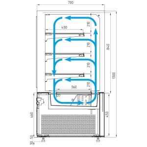 Витрина кондитерская Carboma KC71-130 N 0,9-1 (9005) нейтральная - Изображение 6